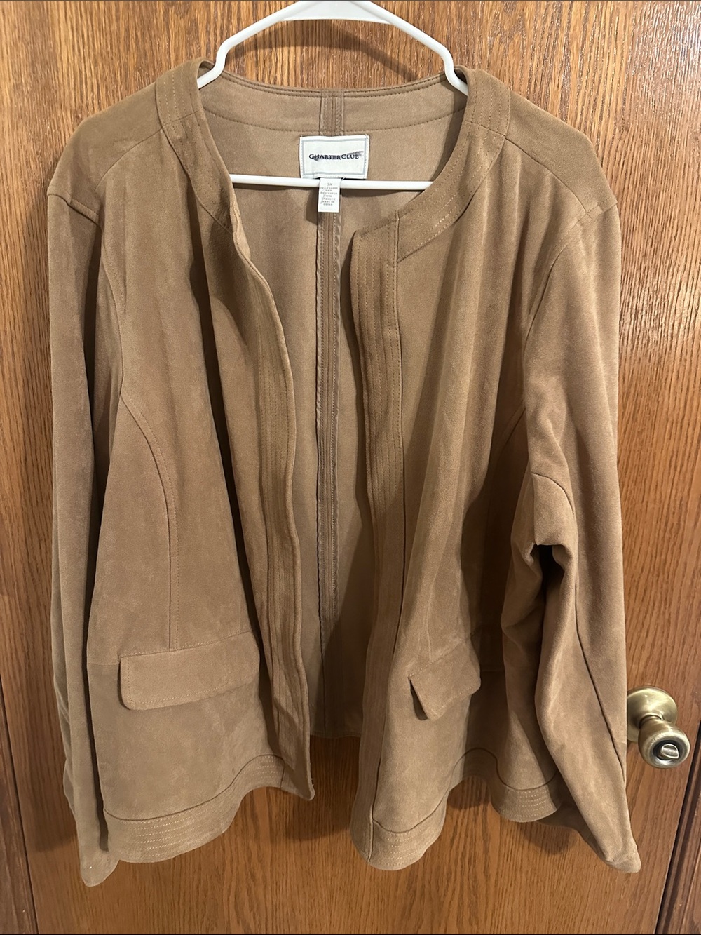 Charter Club Tan Suede Blazer